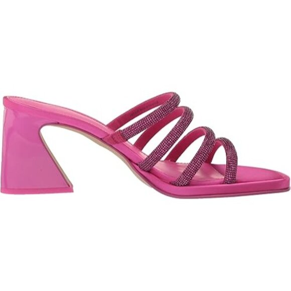 Circus NY Women's Heddie Strappy Rhinestone Flare Heel Mules - Picture 6 of 7